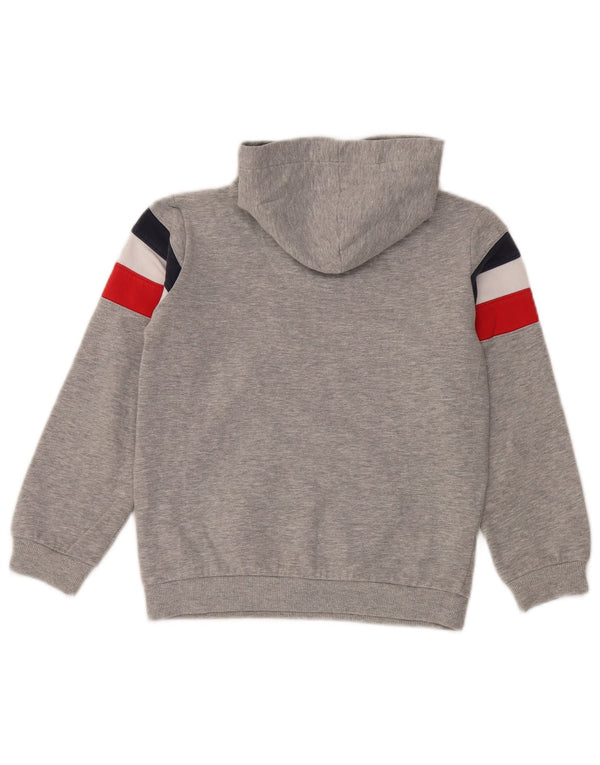 Levi's Jungen-Pullover mit grafischem Kapuzenpullover, 7–8 Jahre, graue Farbblock-Baumwolle
