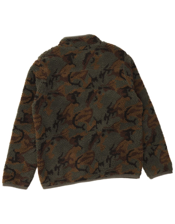 Weird Fish Herren Fleecejacke UK 40 Large Khaki Camouflage Polyester