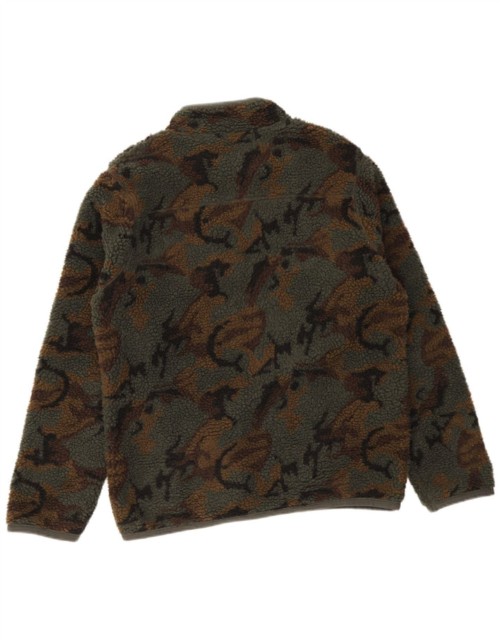 Weird Fish Herren Fleecejacke UK 40 Large Khaki Camouflage Polyester