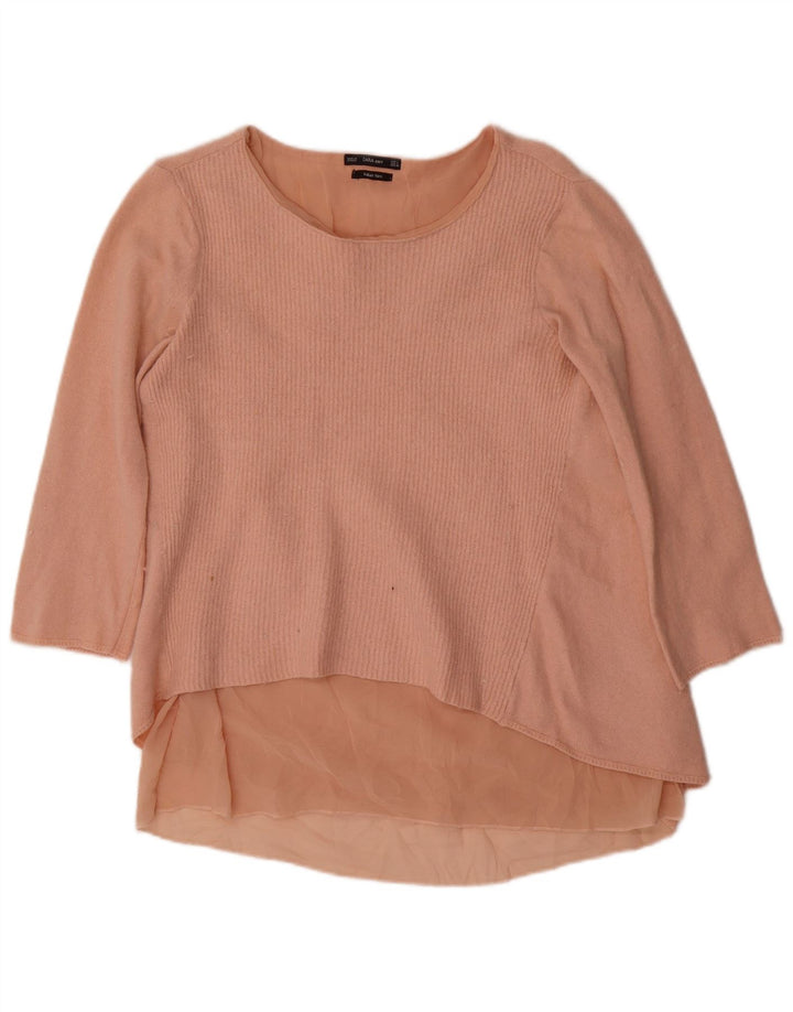 Zara Damen Tunika-Oberteil mit 3/4-Ärmeln, Gr. 14, Rosa