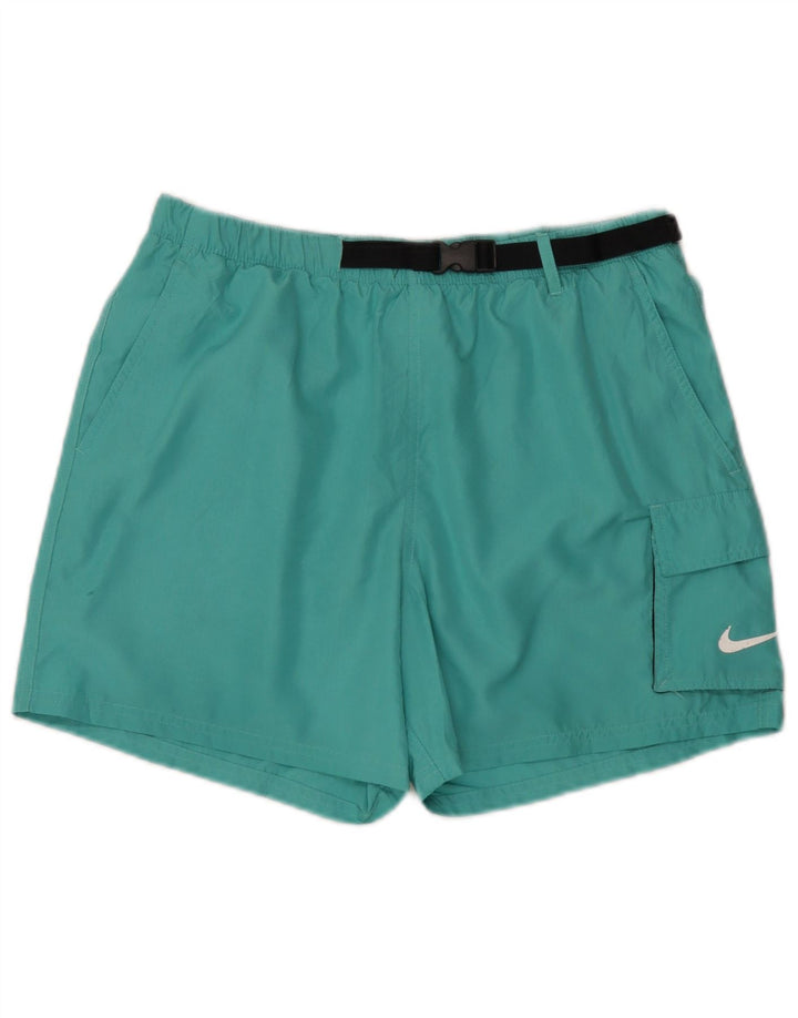 Nike Damen Badeshorts UK 14 Mittelgrünes Polyester