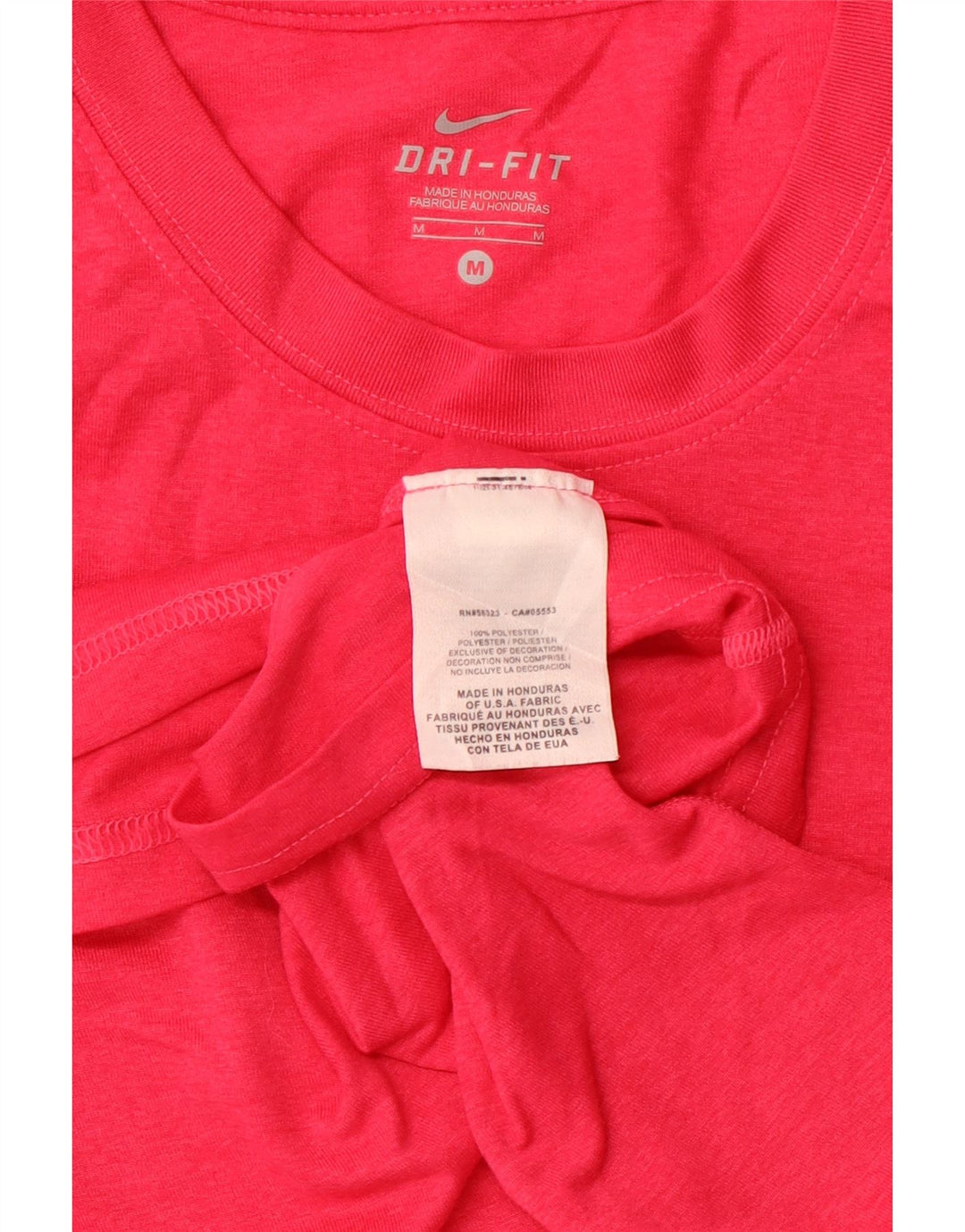 NIKE Damen Dri Fit T-Shirt Top UK 12 Mittelrosa Polyester