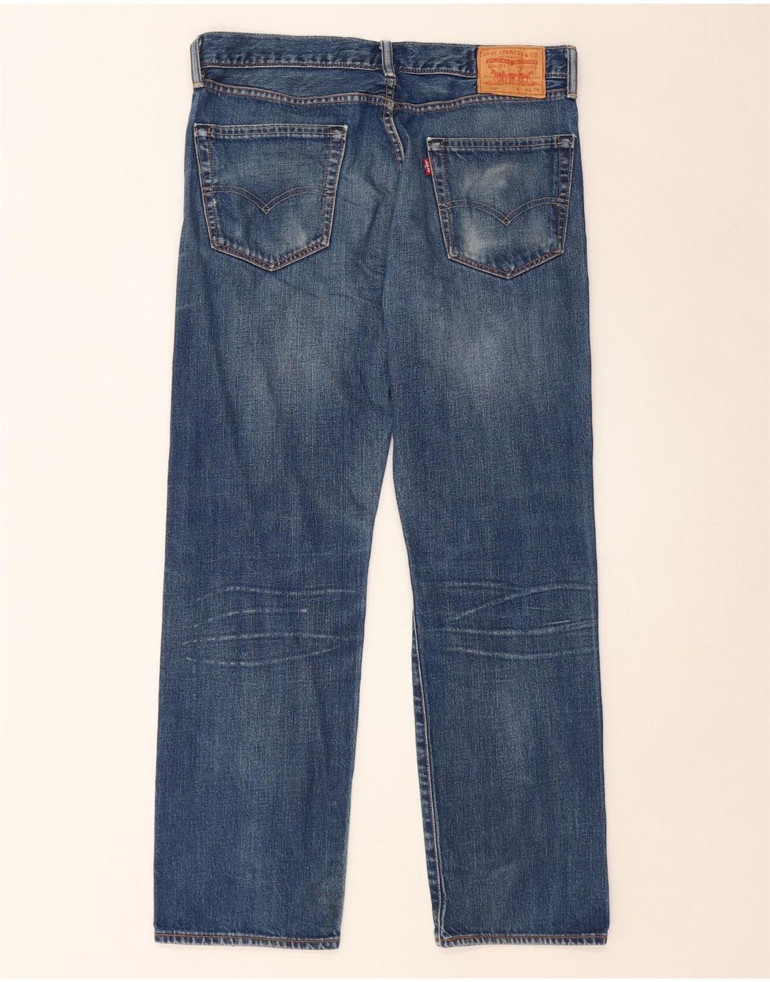 Levi's Herren 505 Straight Jeans W34 L30 Blaue Baumwolle