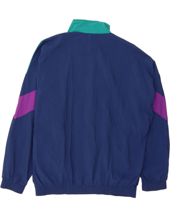 WALBUSCH Mens Rain Jacket IT 52 XL Navy Blue Colourblock Polyamide Vintage Walbusch and Second-Hand Walbusch from Messina Hembry 
