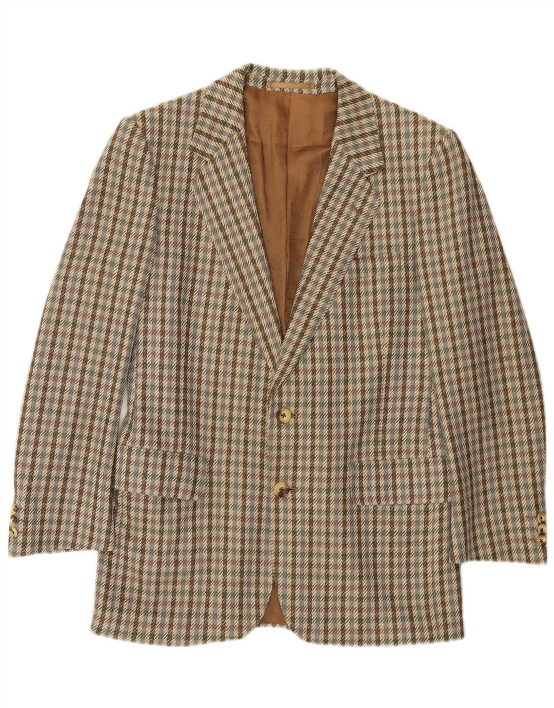 Aquascutum Herren-Blazer mit 2 Knöpfen, Gr. 36, klein, mehrfarbig, Kaschmir