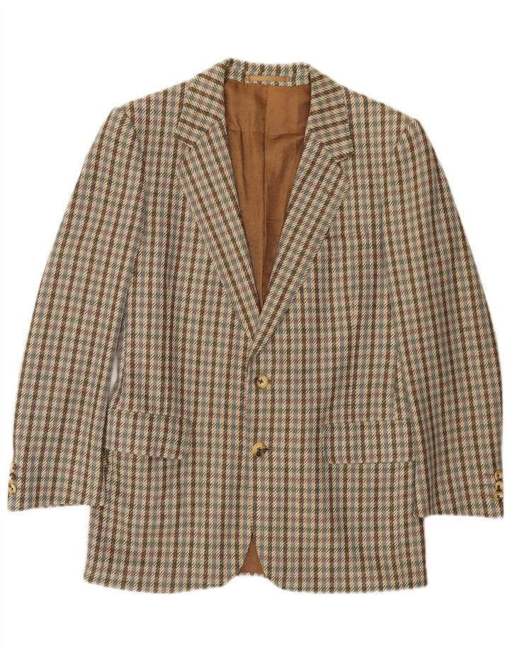 Aquascutum Herren-Blazer mit 2 Knöpfen, Gr. 36, klein, mehrfarbig, Kaschmir