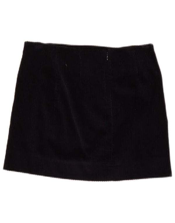 Cos Damen Mini-Cordrock EU 34 XS W30 Schwarze Baumwolle