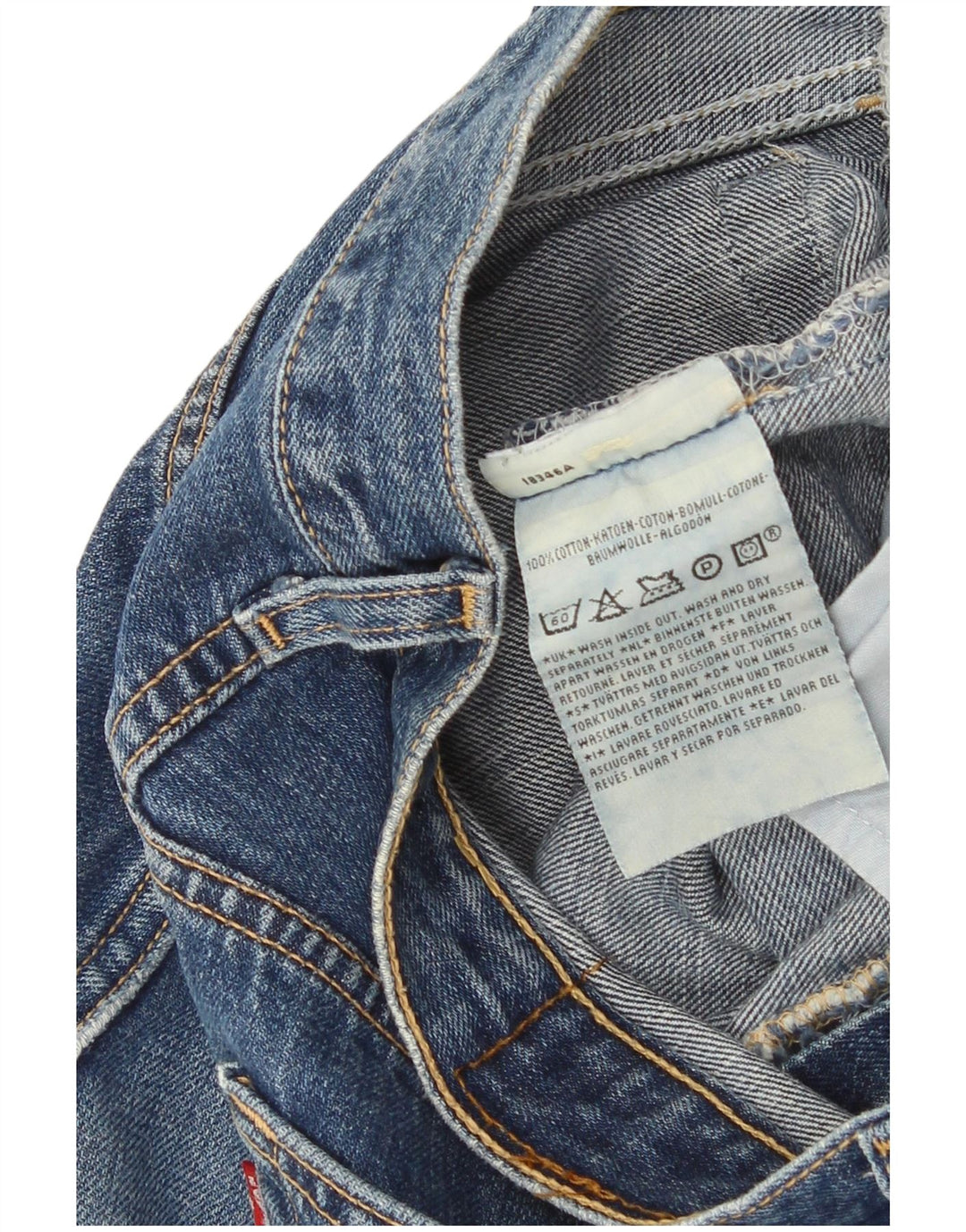 Levi's Herren-Capri-Jeans, Größe 34, B34, L17, blaue Baumwolle