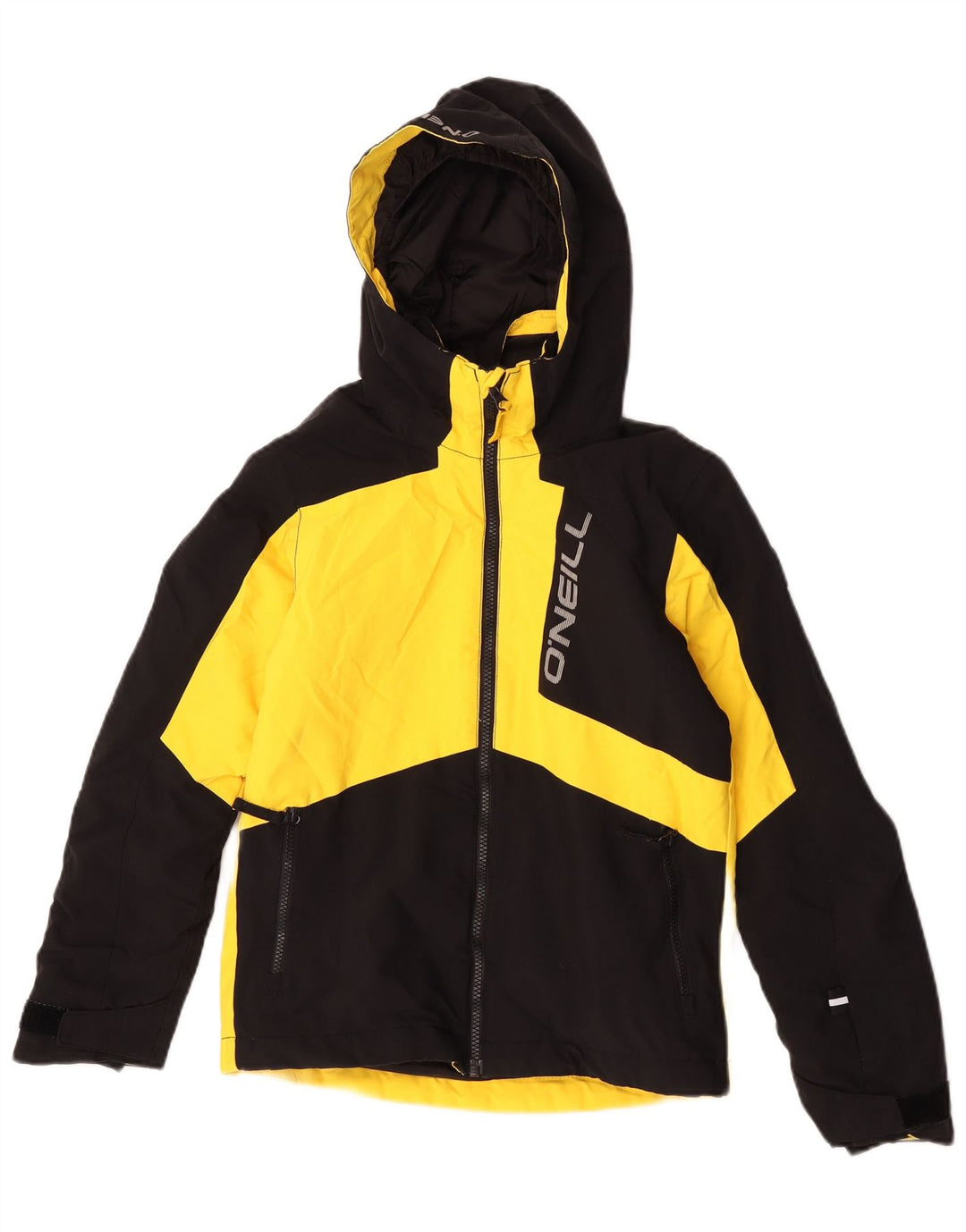 O'Neill Jungen-Windbreaker-Jacke mit Grafik, 12–13 Jahre, schwarzes Farbblockdesign
