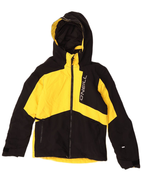 O'Neill Jungen-Windbreaker-Jacke mit Grafik, 12–13 Jahre, schwarzes Farbblockdesign