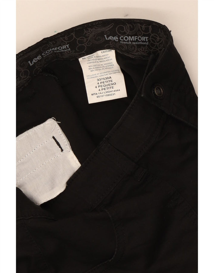LEE Womens Cargo Capri Trousers US 4 Small W28 L17 Black Cotton Vintage Lee and Second-Hand Lee from Messina Hembry 