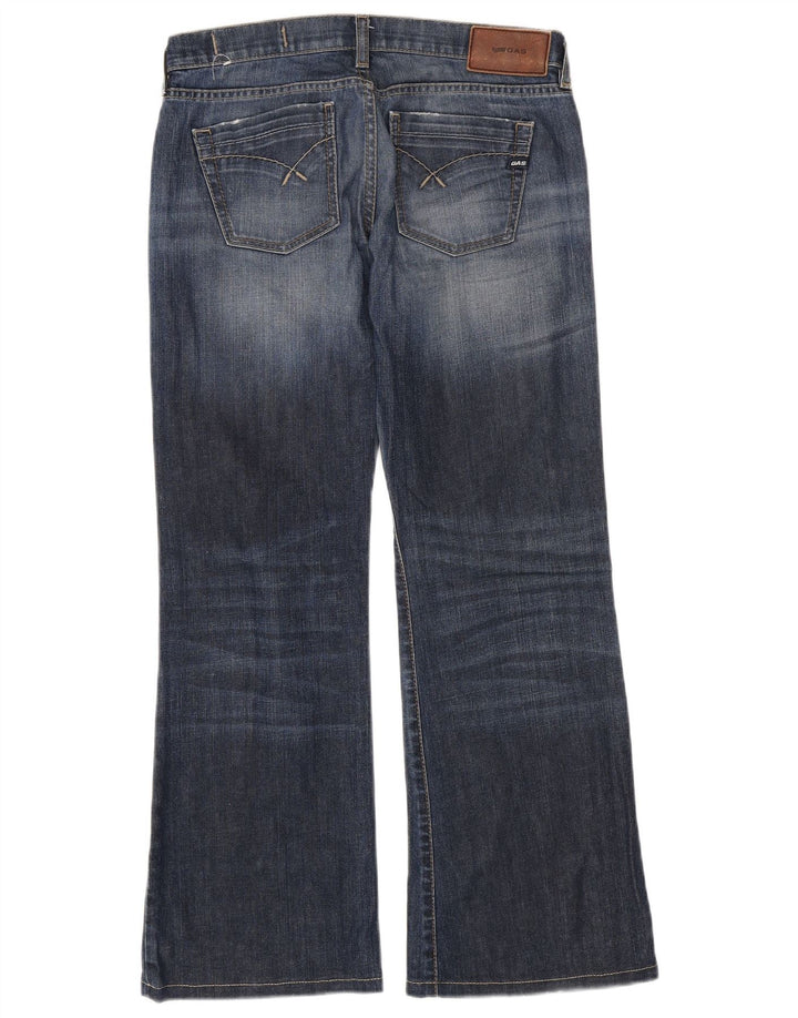 Gas Damen Bootcut Jeans W28 L29 Blaue Baumwolle