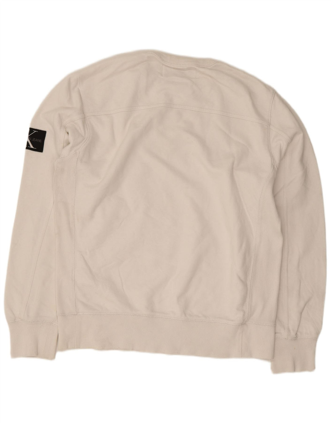 Calvin Klein Jeans Herren-Sweatshirt-Pullover, mittelweiße Baumwolle