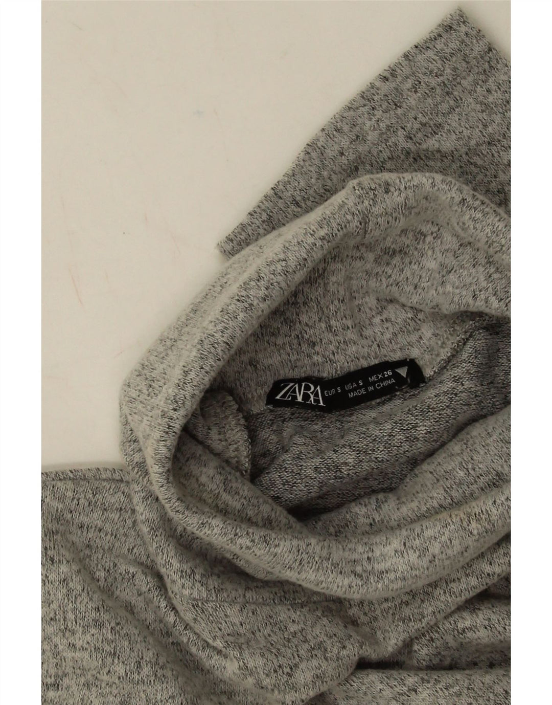 Zara Damen Übergroßes Pulloverkleid UK 10 Small Grau Polyester