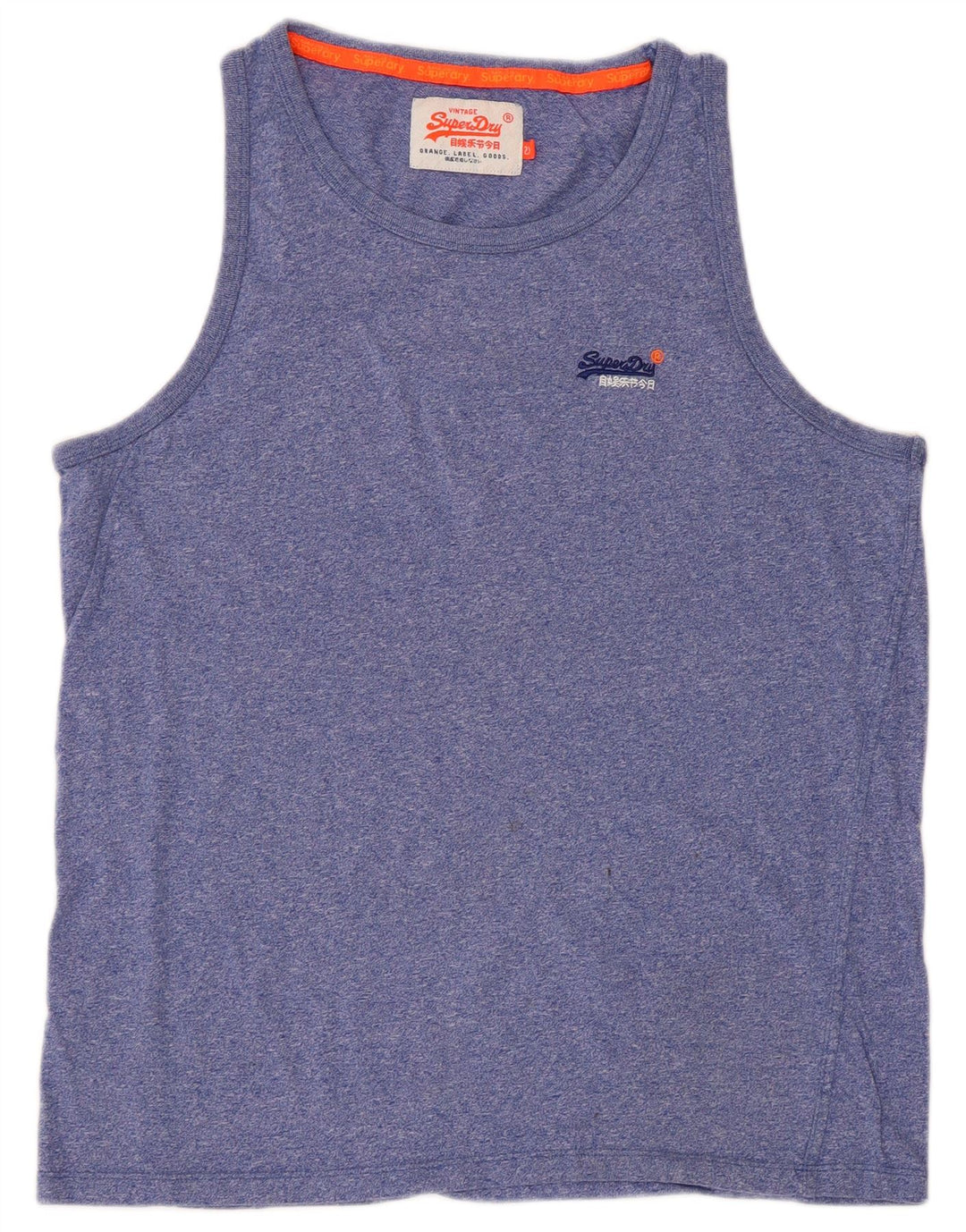 Superdry Herren Grafik-Trägershirt 2XL Blau meliert