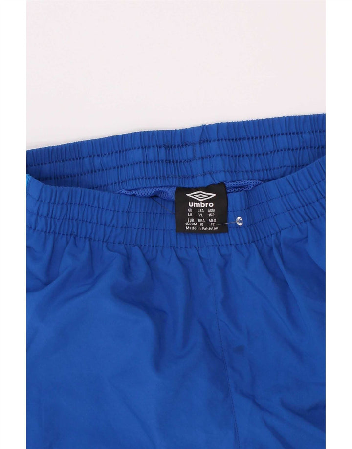 Umbro Sportshorts für Jungen, 11–12 Jahre, groß, blaues Farbblock-Polyester