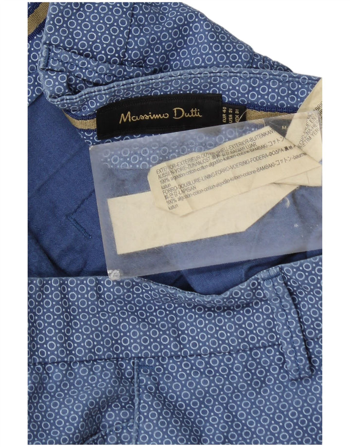 Massimo Dutti Herren Chinoshorts EU 40 Medium W31 Blaue Baumwolle