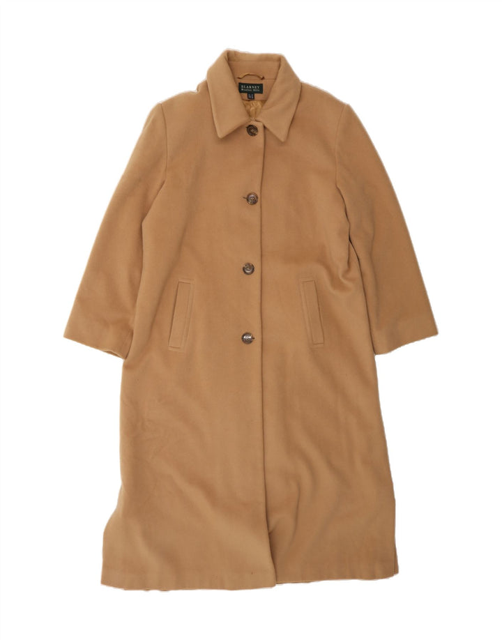 BLARNEY WOOLEN MILLS Womens Oversized Overcoat UK 12 Medium Beige Wool Vintage Blarney Woolen Mills and Second-Hand Blarney Woolen Mills from Messina Hembry 