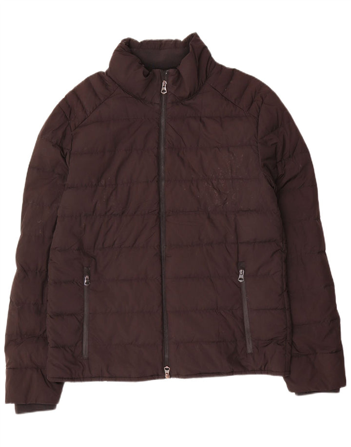 Zara Herren Wattierte Jacke UK 40 Large Schwarz Polyester