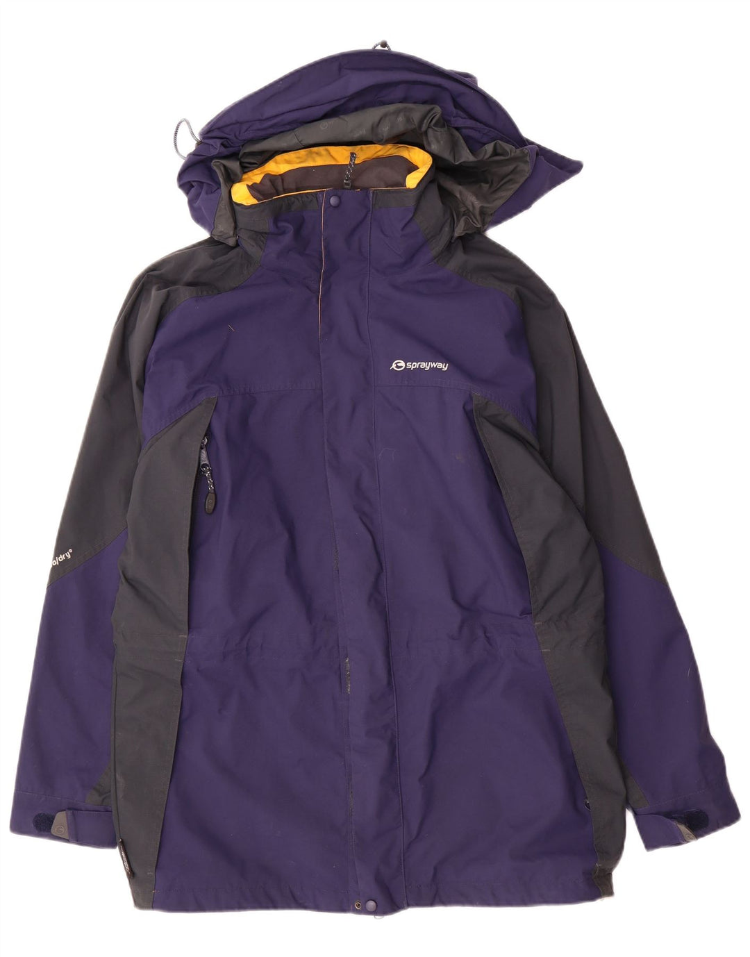 Sprayway Herren-Regenjacke mit Kapuze, UK 38, Mittel, Marineblau, Farbblock