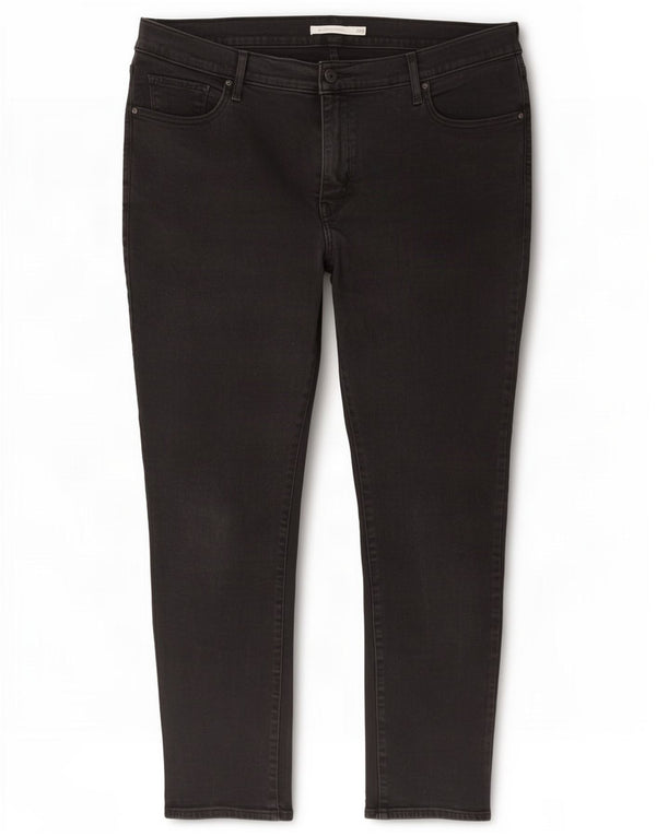 Levi's Damen 311 Shaping Skinny Jeans US 22 3XL W42 L26 Schwarze Baumwolle