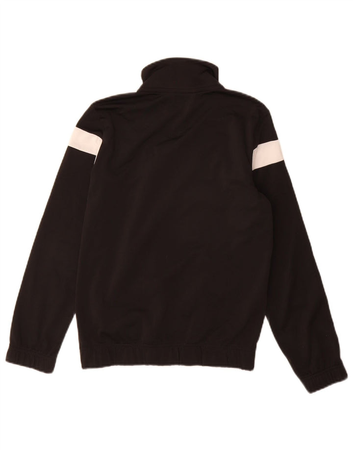 Puma Jungen-Trainingsanzug-Top-Jacke, 9–10 Jahre, schwarzes Farbblock-Polyester