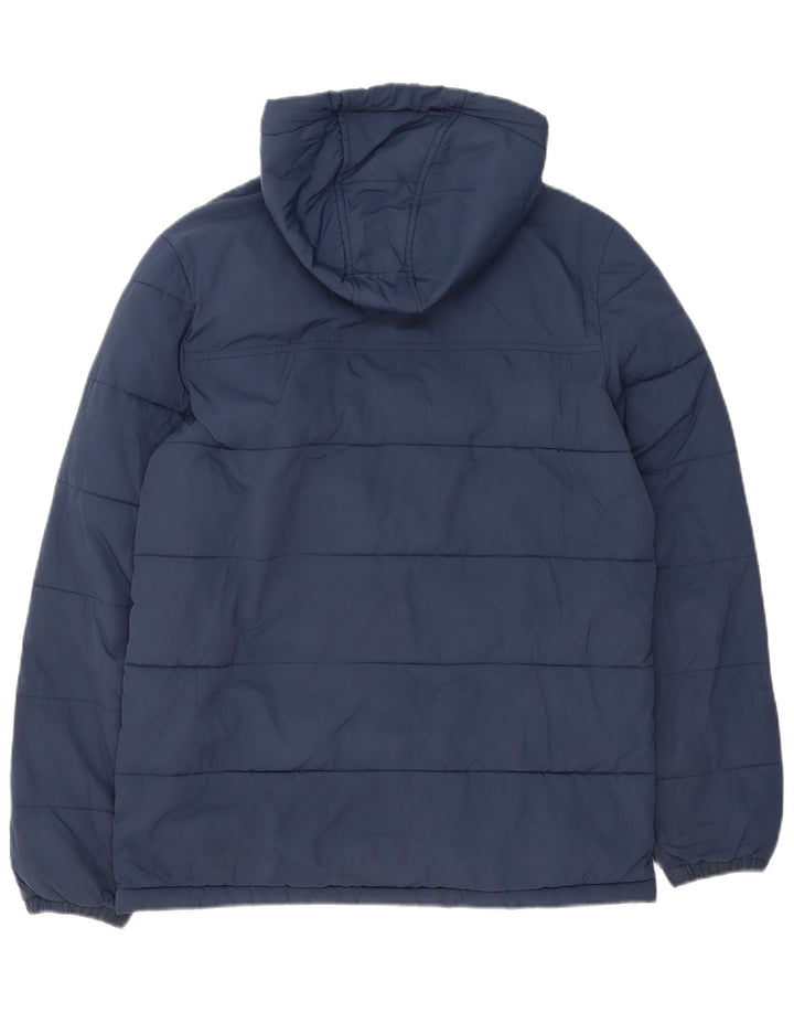 Lyle & Scott Wattierte Herrenjacke mit Kapuze, UK 36, Größe S, marineblaues Nylon