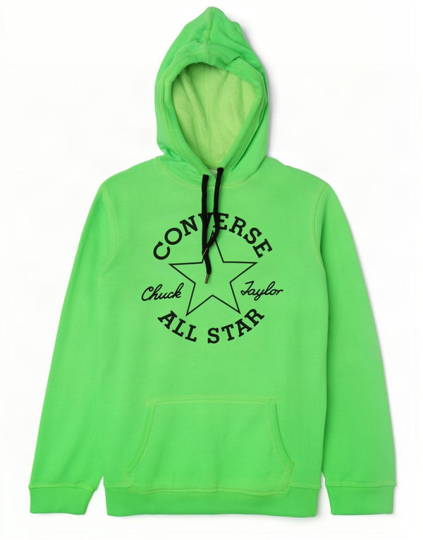Converse Womens Graphic Hoodie Pullover UK 10 Small Grüne Baumwolle