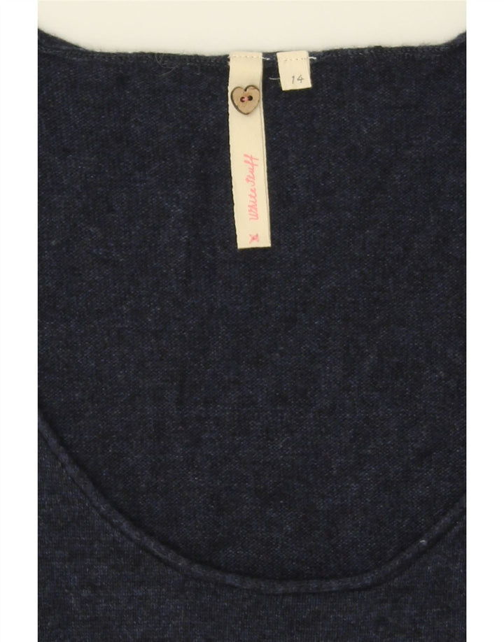WHITE STUFF Womens Sleeveless Jumper Dress UK 14 Medium  Navy Blue Viscose Vintage White Stuff and Second-Hand White Stuff from Messina Hembry 
