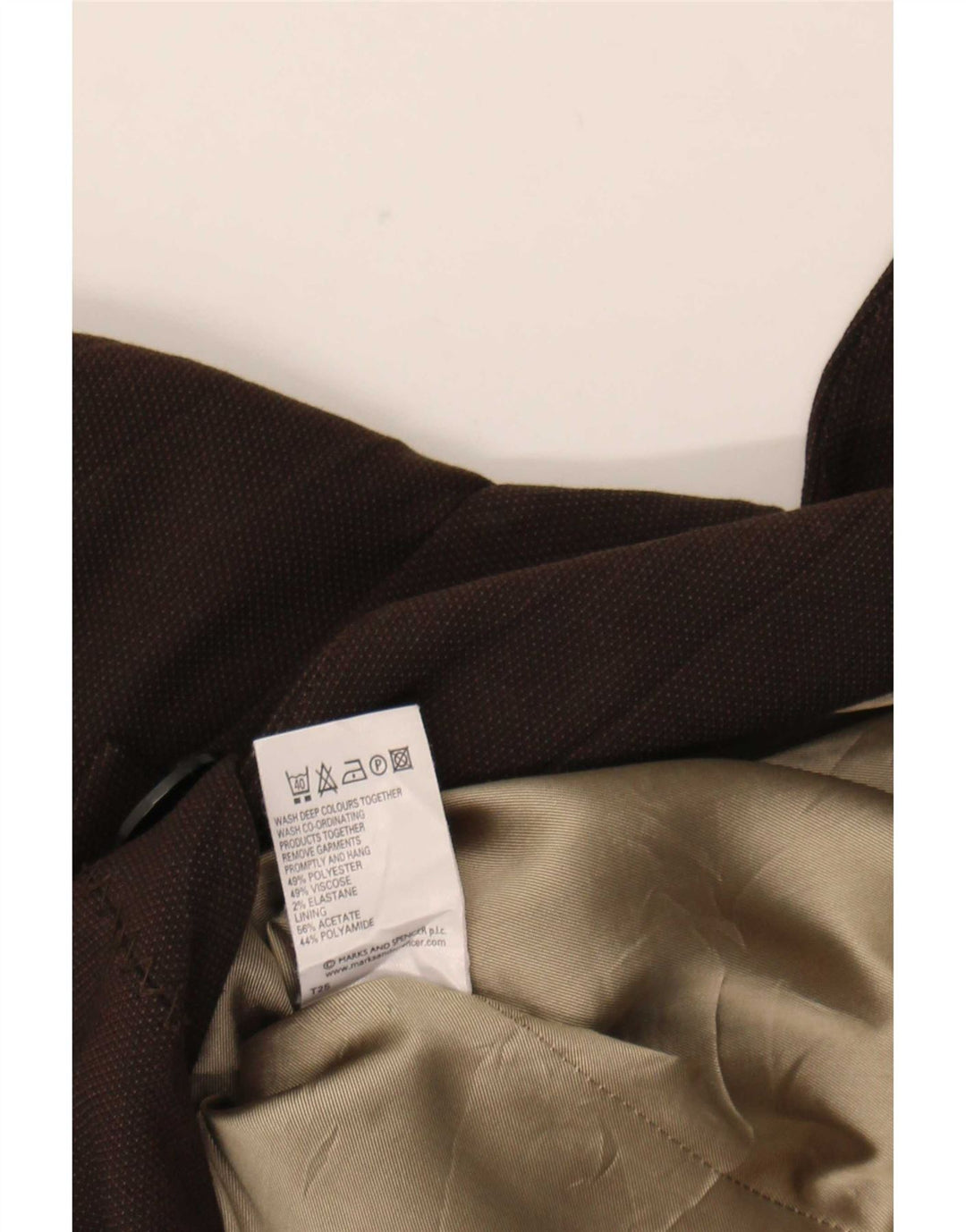 Marks & Spencer Damen 1-Knopf-Blazerjacke UK 14 Mittelbraun