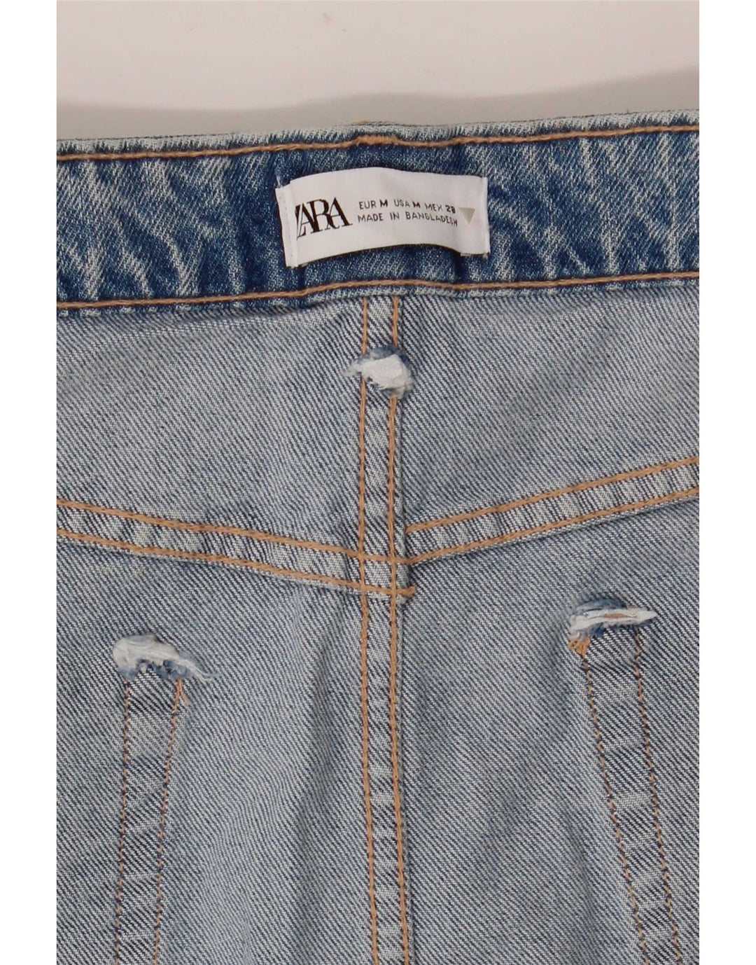 Zara Damen Jeansrock Medium W28 Blau