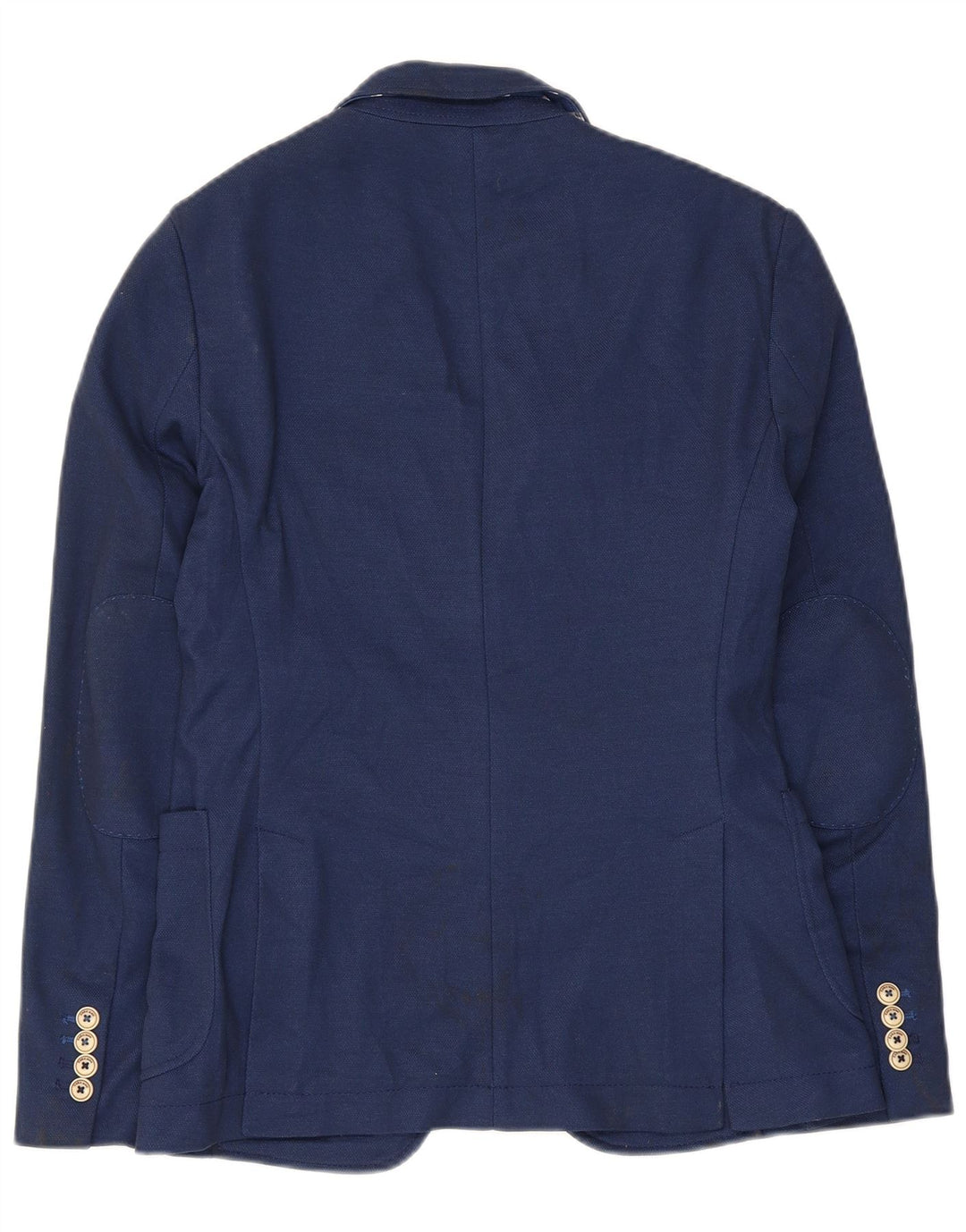 Zara Herren-Blazerjacke mit 2 Knöpfen, EU 46, klein, marineblau, Polyester