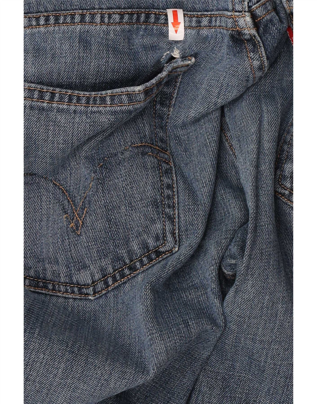 Levi's Herren 514 Distressed Slim Straight Jeans W32 L34 Blaue Baumwolle