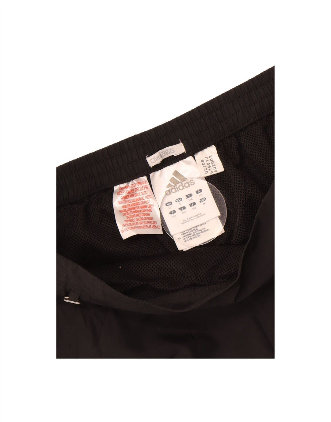 ADIDAS Boys Clima 365 Tracksuit Trousers 13-14 Years  Black Polyester