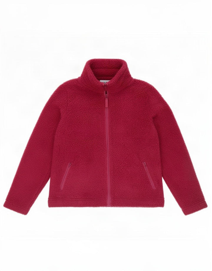 Marks & Spencer Damen Fleecejacke UK 14 Large Kastanienbraun Polyester