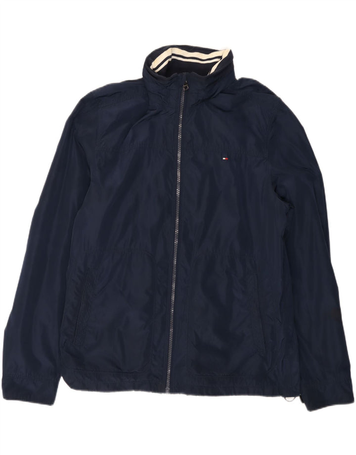 Tommy Hilfiger Herren Windjacke UK 42 XL Marineblau Polyester