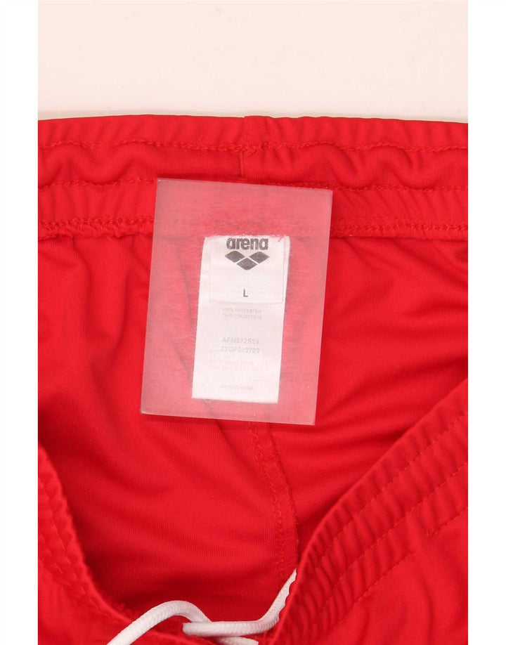 Arena Herren-Sportshorts, groß, rotes Farbblock-Polyester