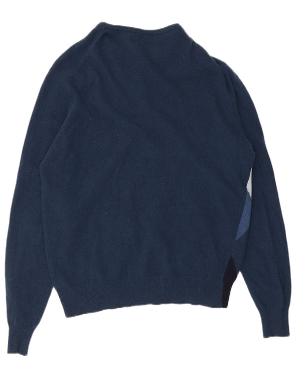 Pringle Damen-Cardigan-Pullover UK 14 Mittelmarineblau Argyle/Diamant