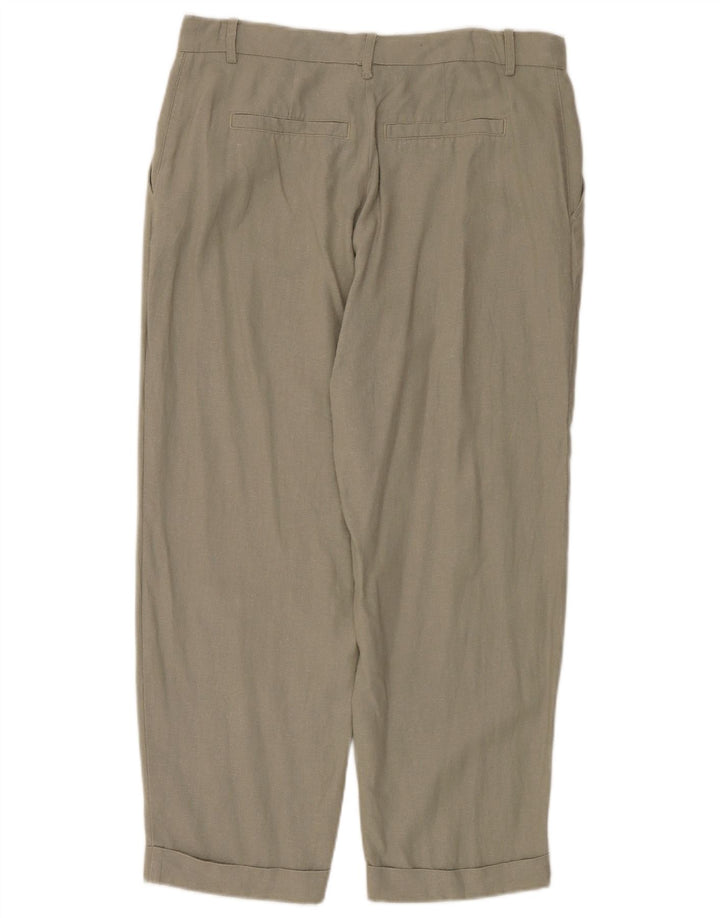 Gerade Chino-Hose für Damen von Zara, EU 40, Mittel W30 L27, Khaki