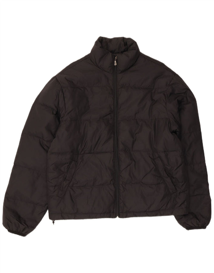Vintage Herren Wattierte Jacke UK 40 Großes schwarzes Polyamid