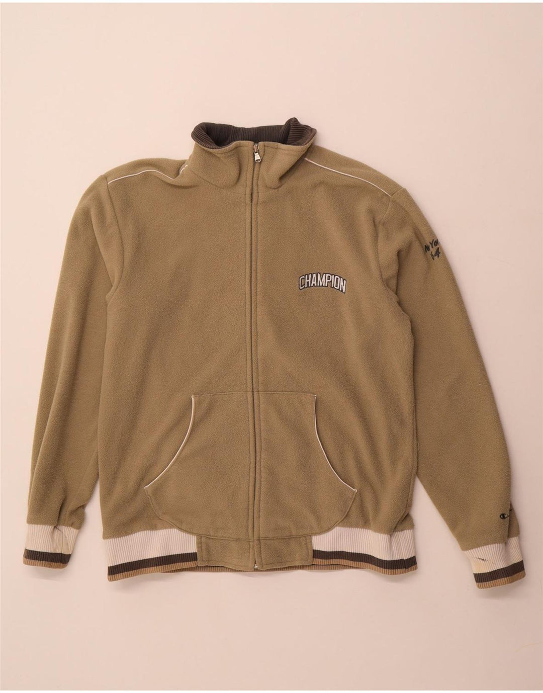 Champion Damen Fleecejacke UK 18 XL Khaki Colourblock Polyester