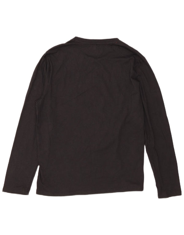 Chaps Mens Graphic Top Long Sleeve XL Black Cotton