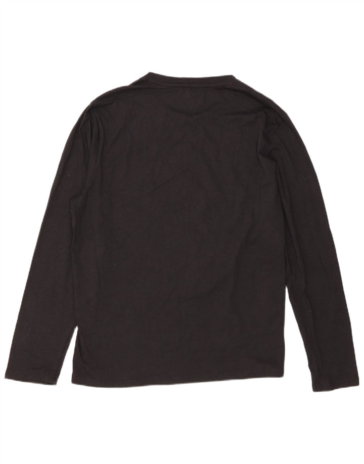 Chaps Herren Graphic Top Langarm XL Schwarz Baumwolle