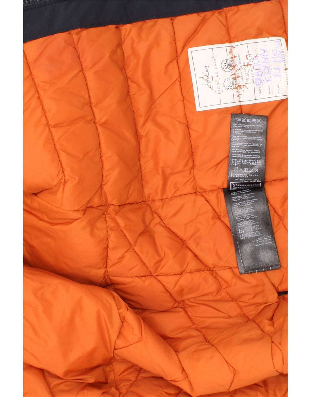 Joules wattierte Jungenjacke mit Kapuze, 4–5 Jahre, marineblaues Polyester