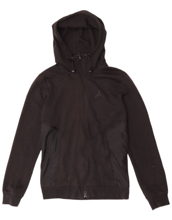 Jordan Herren-Kapuzenpullover mit Reißverschluss, XS, schwarzes Polyester