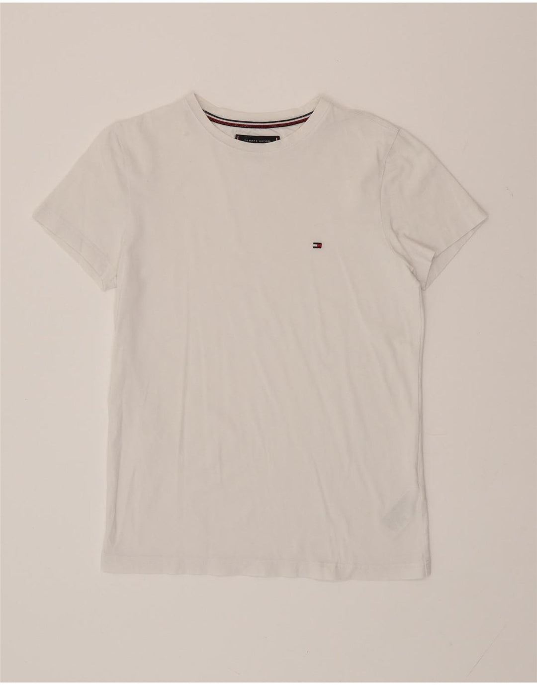 TOMMY HILFIGER Herren T-Shirt Top Small Weiße Baumwolle