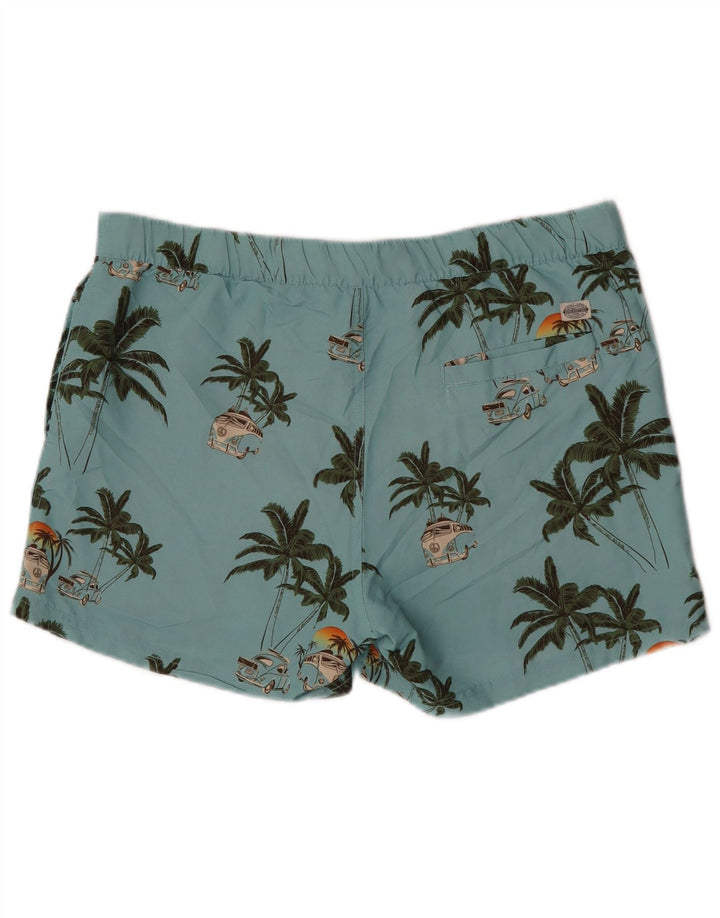 Jack & Jones Herren-Badeshorts, groß, aus Polyester mit blauem Blumenmuster
