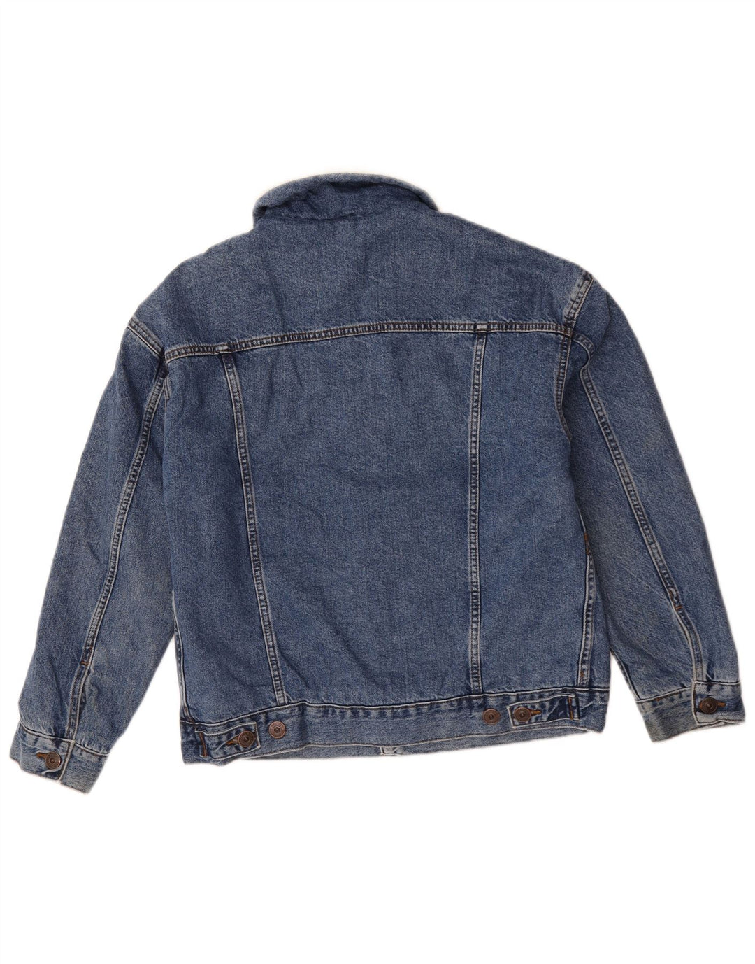 BDG Herren-Sherpa-Jeansjacke, UK-Größe 34, XS, blaue Baumwolle