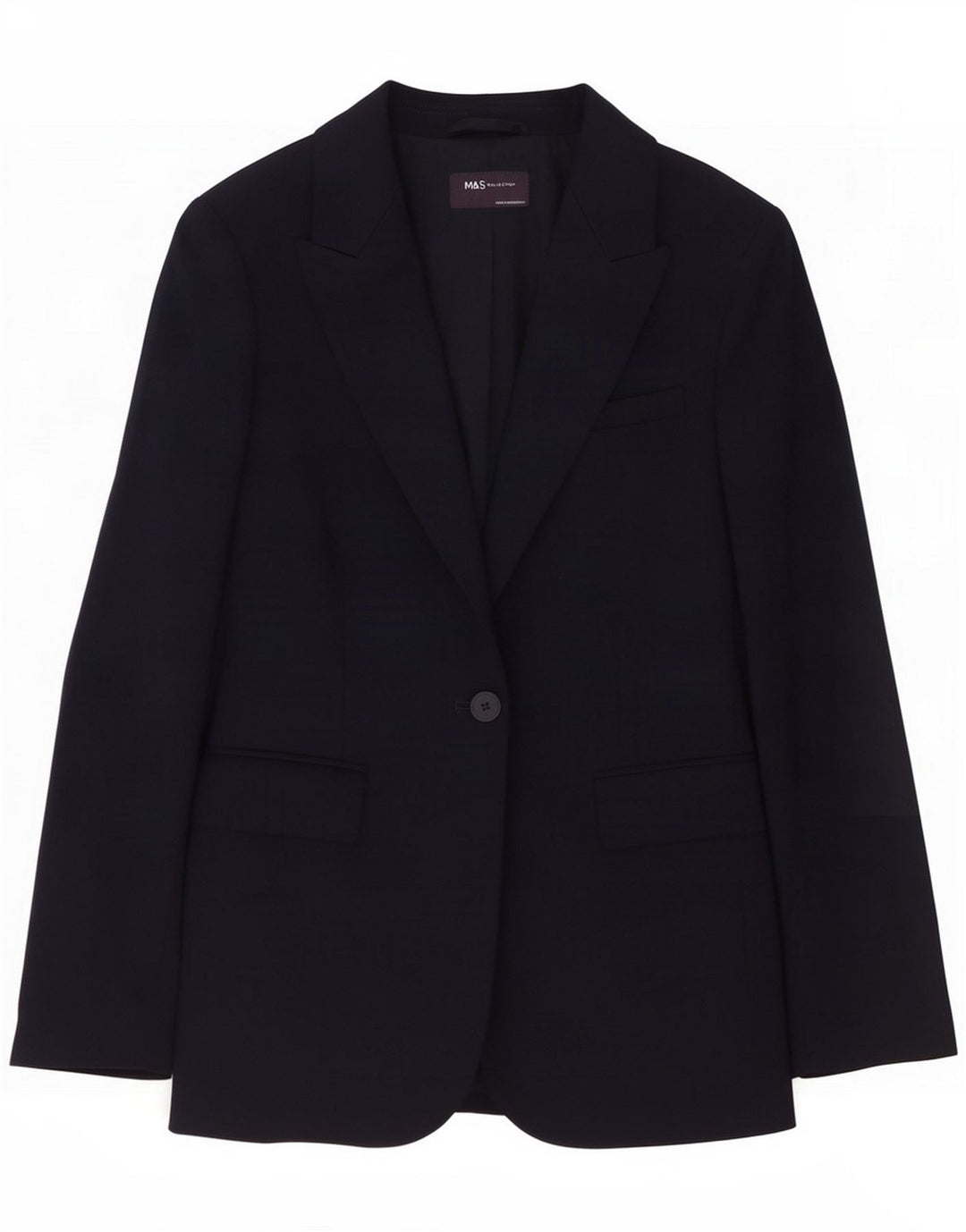 Marks & Spencer Damen-Blazer mit 1 Knopf, Gr. 8, Marineblau
