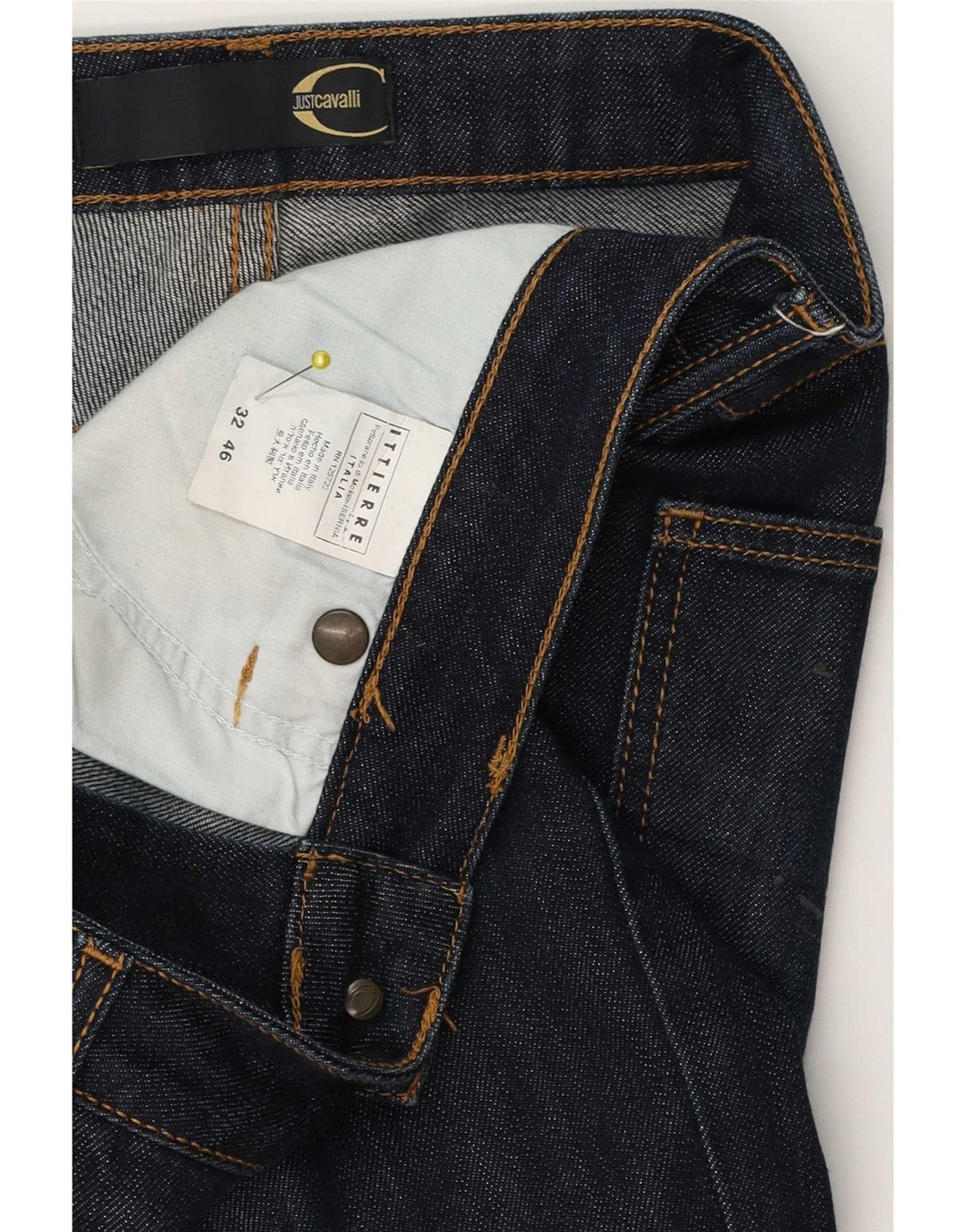 Just Cavalli Damen Bootcut Jeans IT 46 Large W32 L30 Marineblau